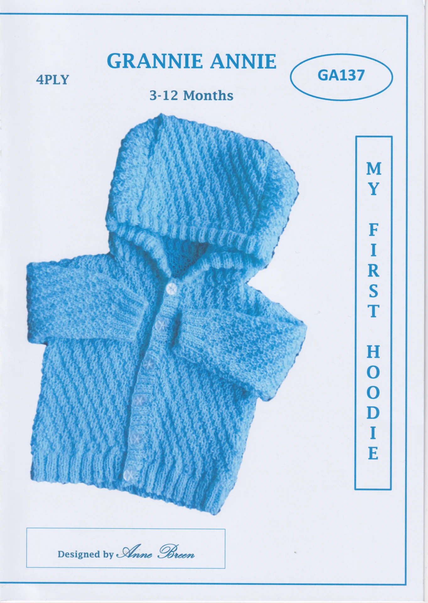 Grannie Annie Pattern GA137 Hoodie 4 Ply