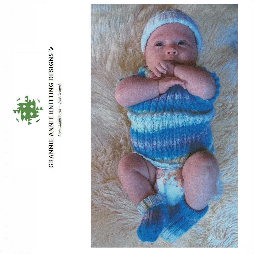 Grannie Annie Pattern GA167 4 Ply Singlet, Socks and Hat