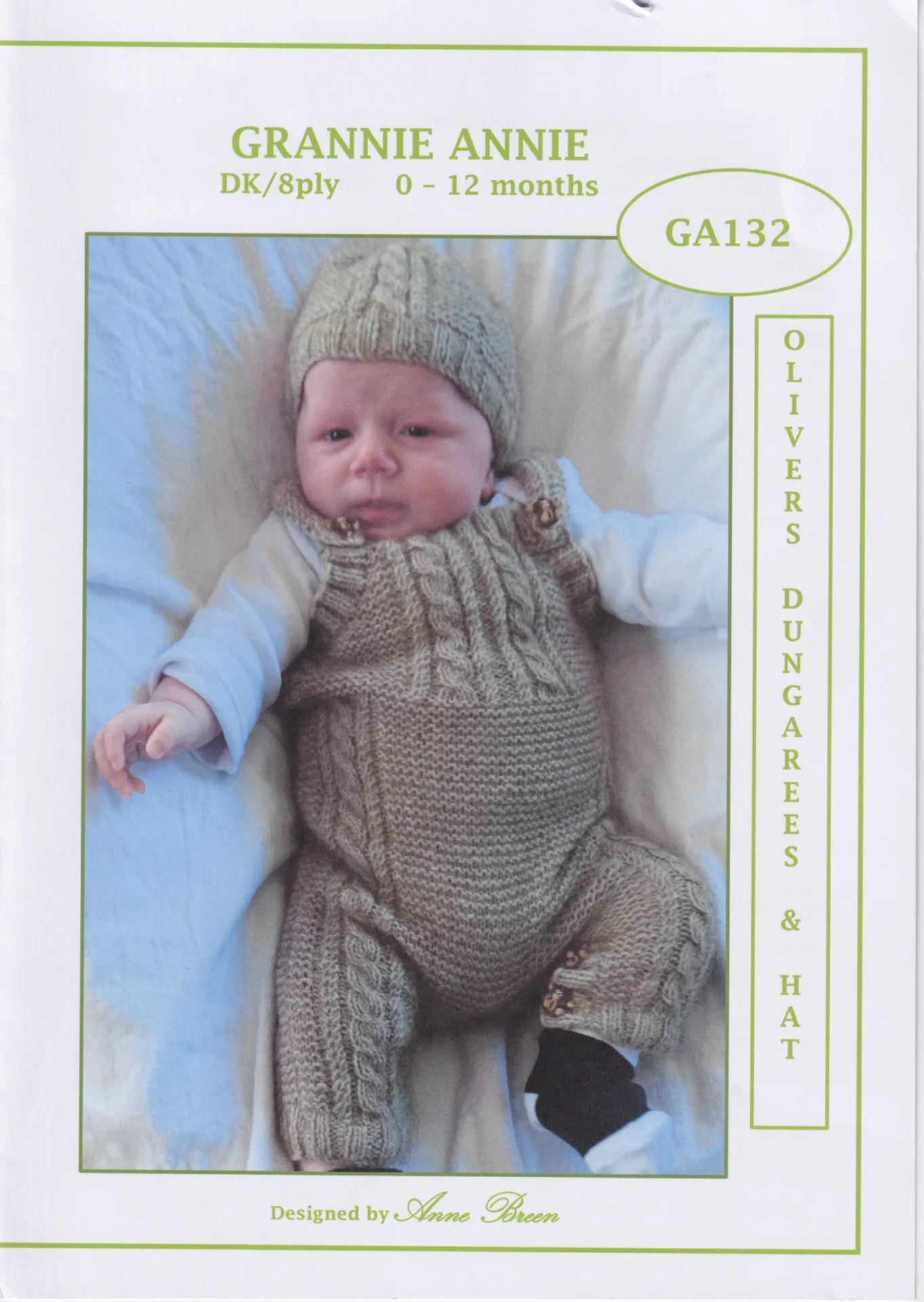 Grannie Annie Pattern Olivers Dungarees and Hat