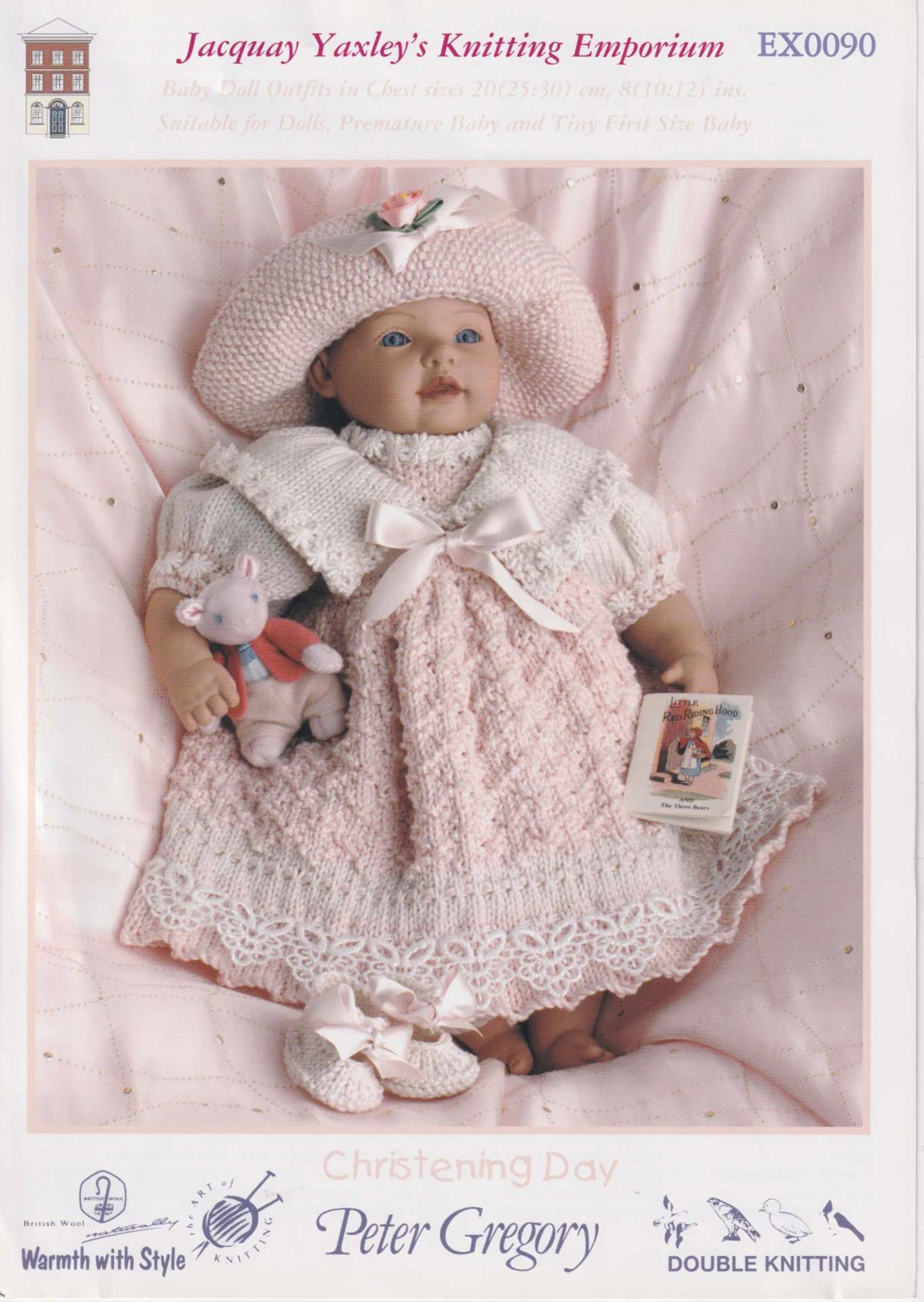 Jacquay Yaxley Knitting Pattern Prem or Doll Christening Day