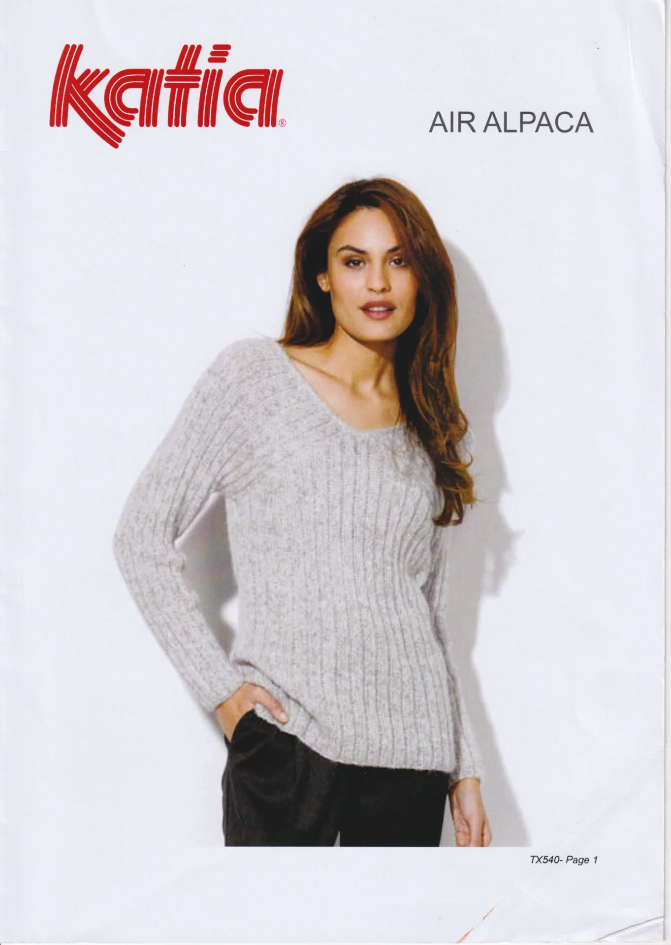 Katia 540 Air Alpaca Ribbed Jumper 10 Ply
