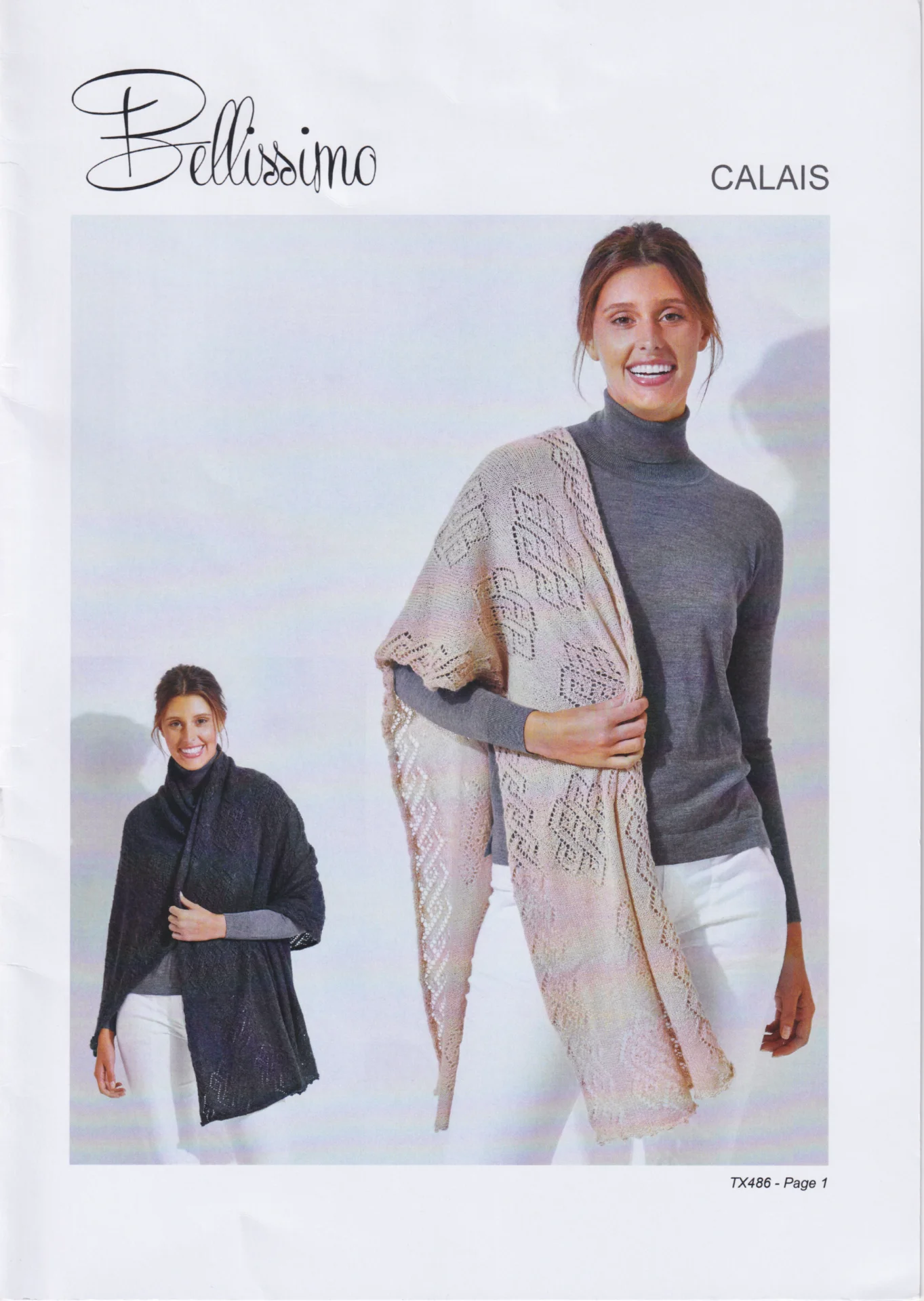 Katia Pattern Calais Scarf Shawl 486