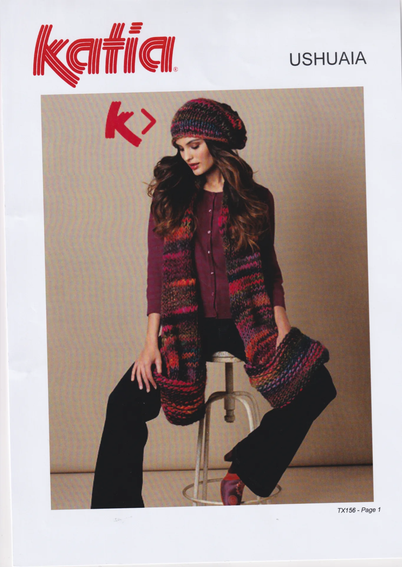 Katia Pattern Ushuaia Hat Scarf 156