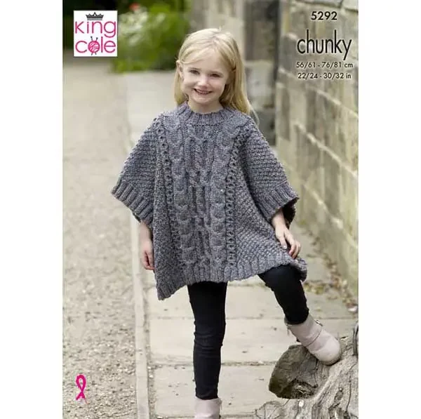 King Cole Pattern 5292 14 Ply Childs Tabbard