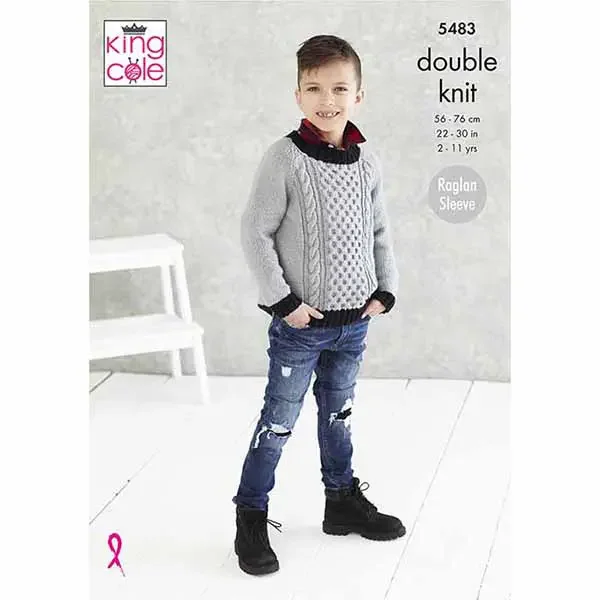 King Cole Pattern 5483 8 Ply Kids Jumper