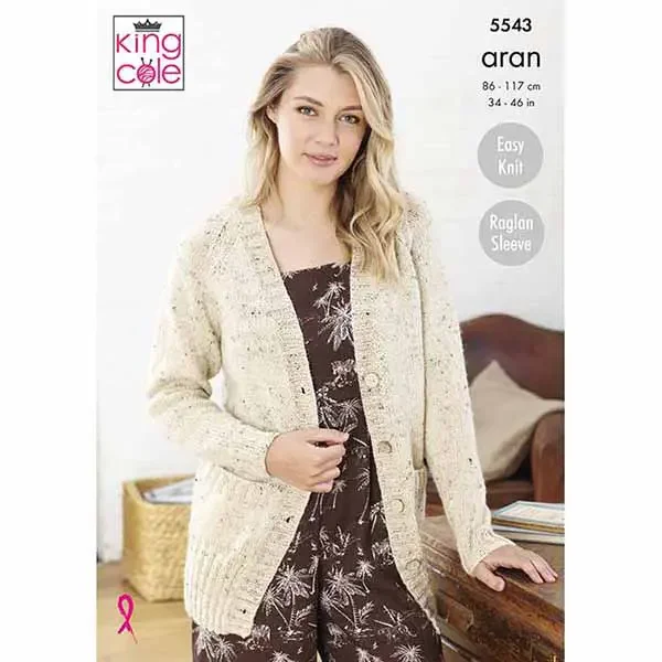 King Cole Pattern 5543 10 Ply Cardigan and Sweater