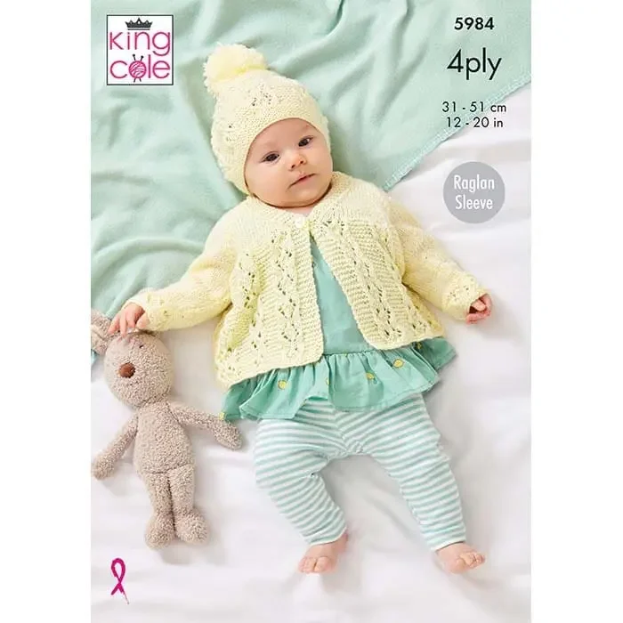 King Cole Pattern 5984 4 Ply Matinee Set