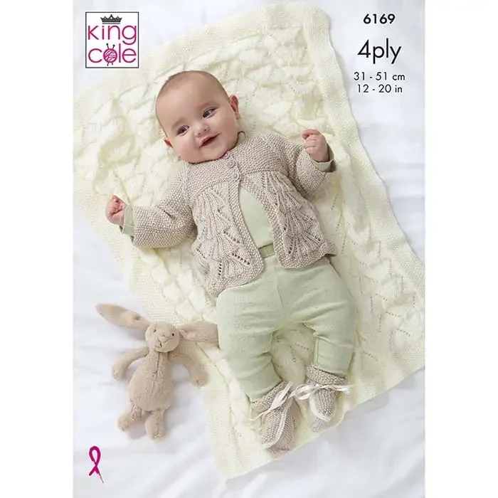 King Cole Pattern 6169 4 Ply Matinee Set