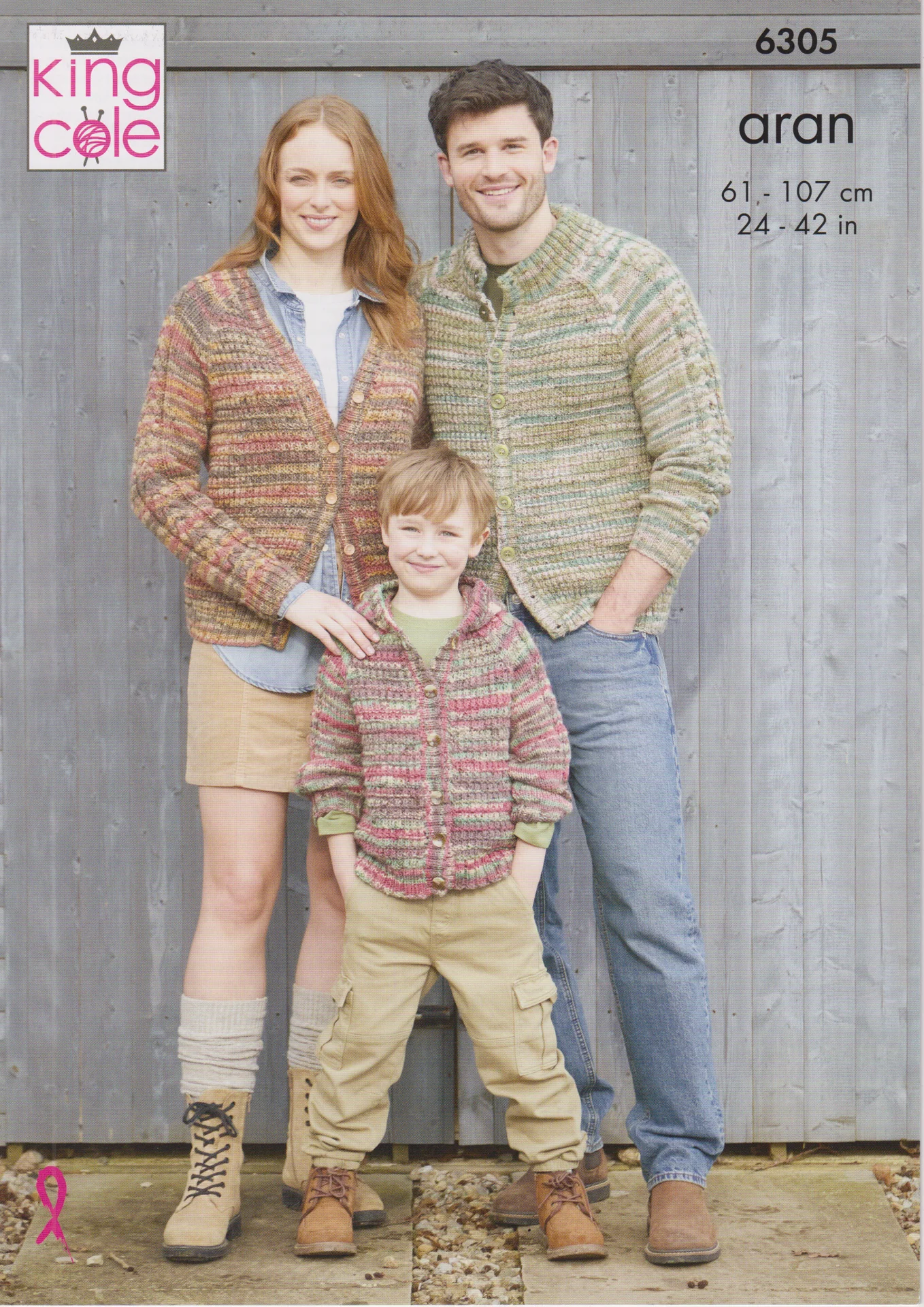 King Cole Pattern 6305 10 Ply Family Cardigan