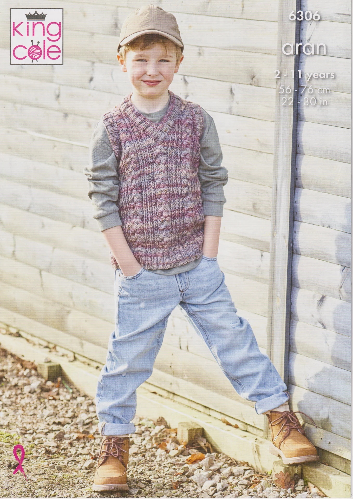 King Cole Pattern 6306 10 Ply Child Vests