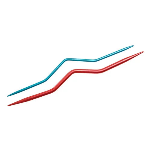 KnitPro Aluminium Cable Needles Coloured Bent