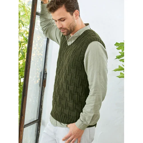 Lana Grossa Pattern 0020 8 Ply Mens Vest