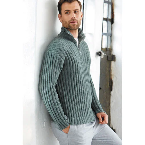 Lana Grossa Pattern 0163 8 Ply Mens Pullover