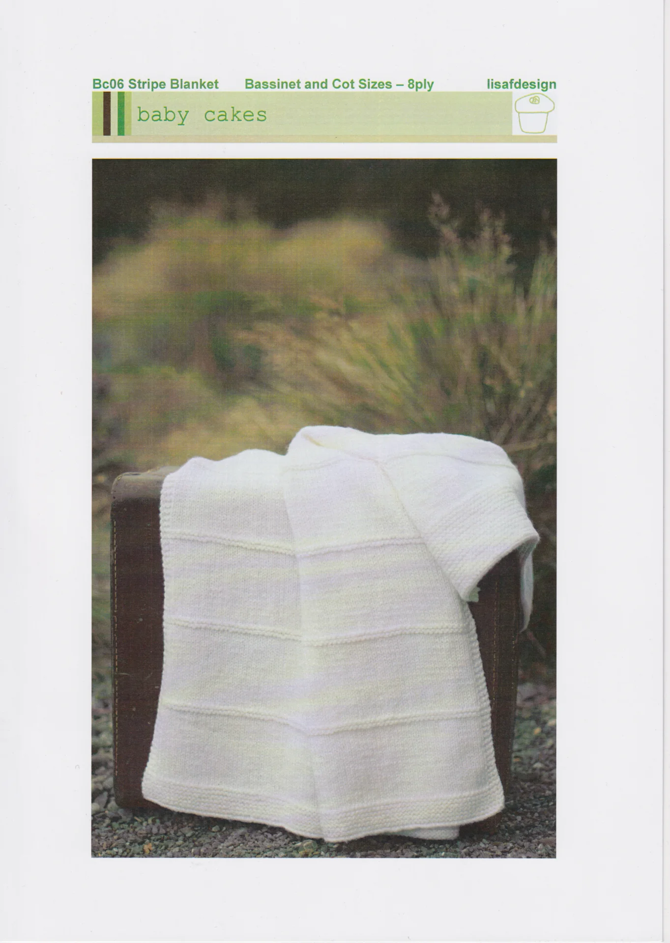Lisa F Designs Pattern Bc06 8 Ply Striped Blanket