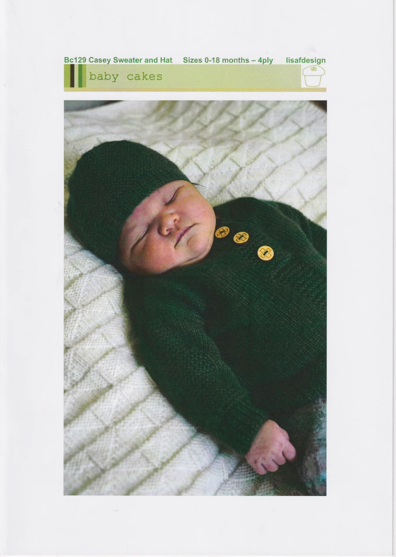 Lisaf Design Pattern Bc129 Casey Sweater and Hat