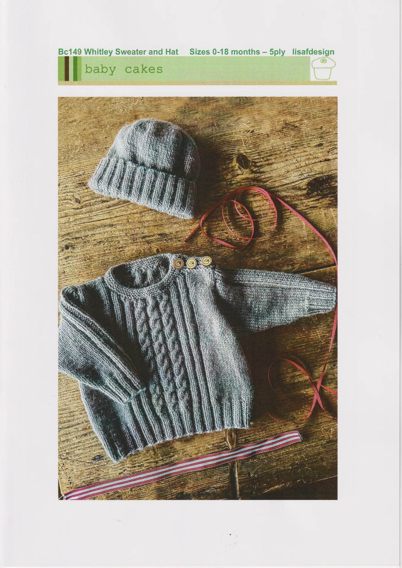 Lisafdesign Pattern Bc149 Whitley 5 Ply Sweater and Hat