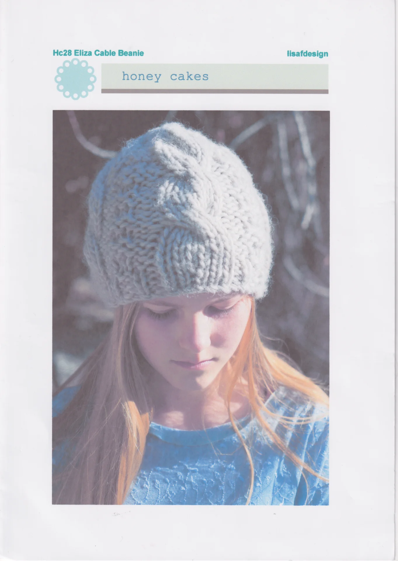 Lisafdesigns Pattern Honey Cakes Hc28 Eliza Beanie