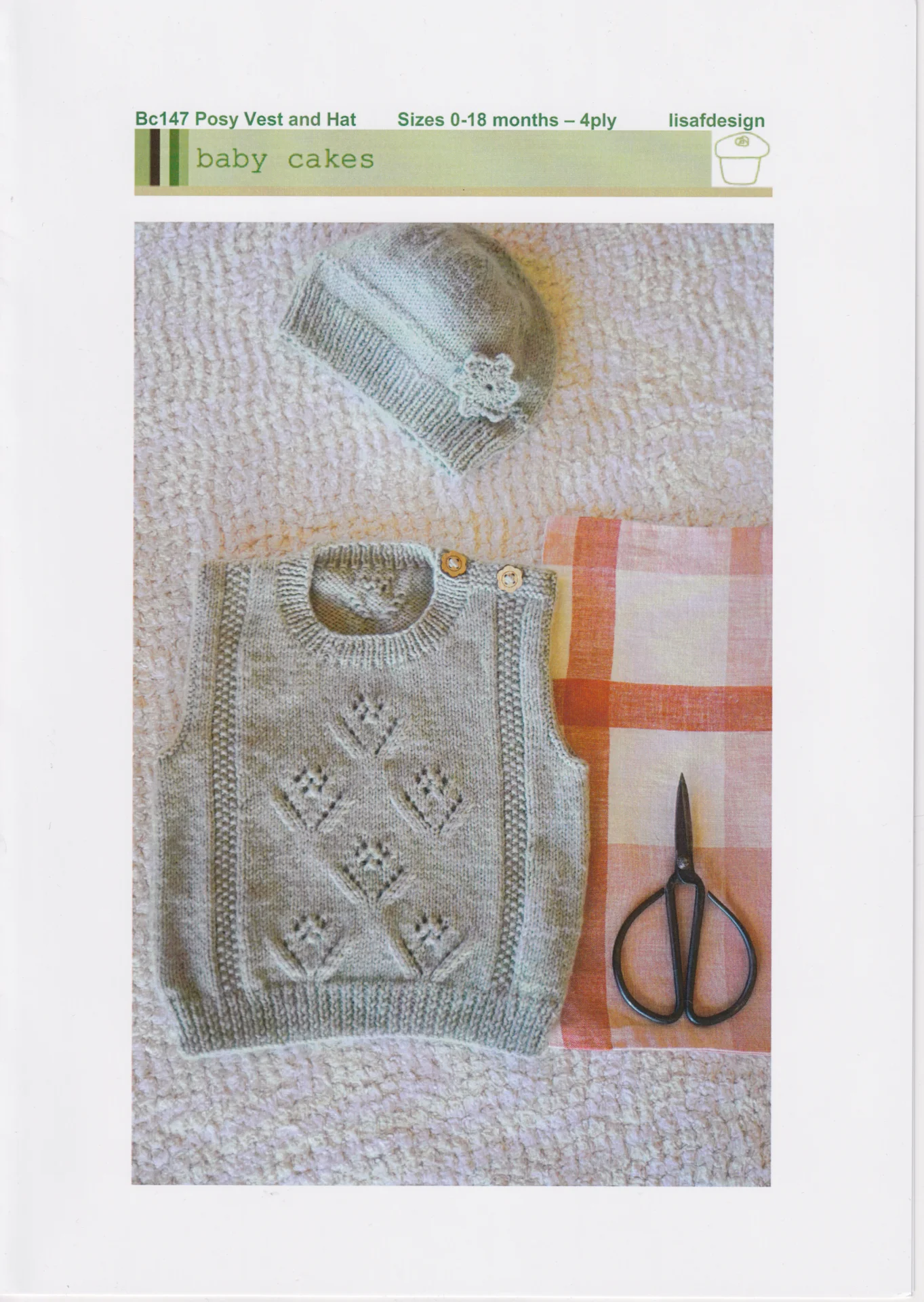 Lsa FDesign Pattern Bc147 Posy Vest and Hat