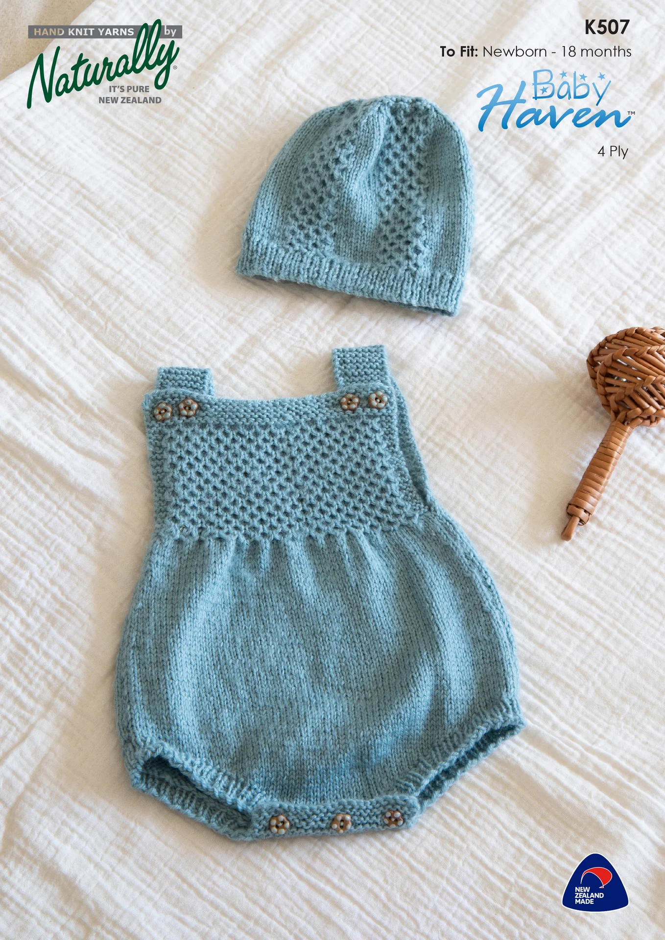 Naturally Yarns Pattern K507 4 Ply Romper and Hat