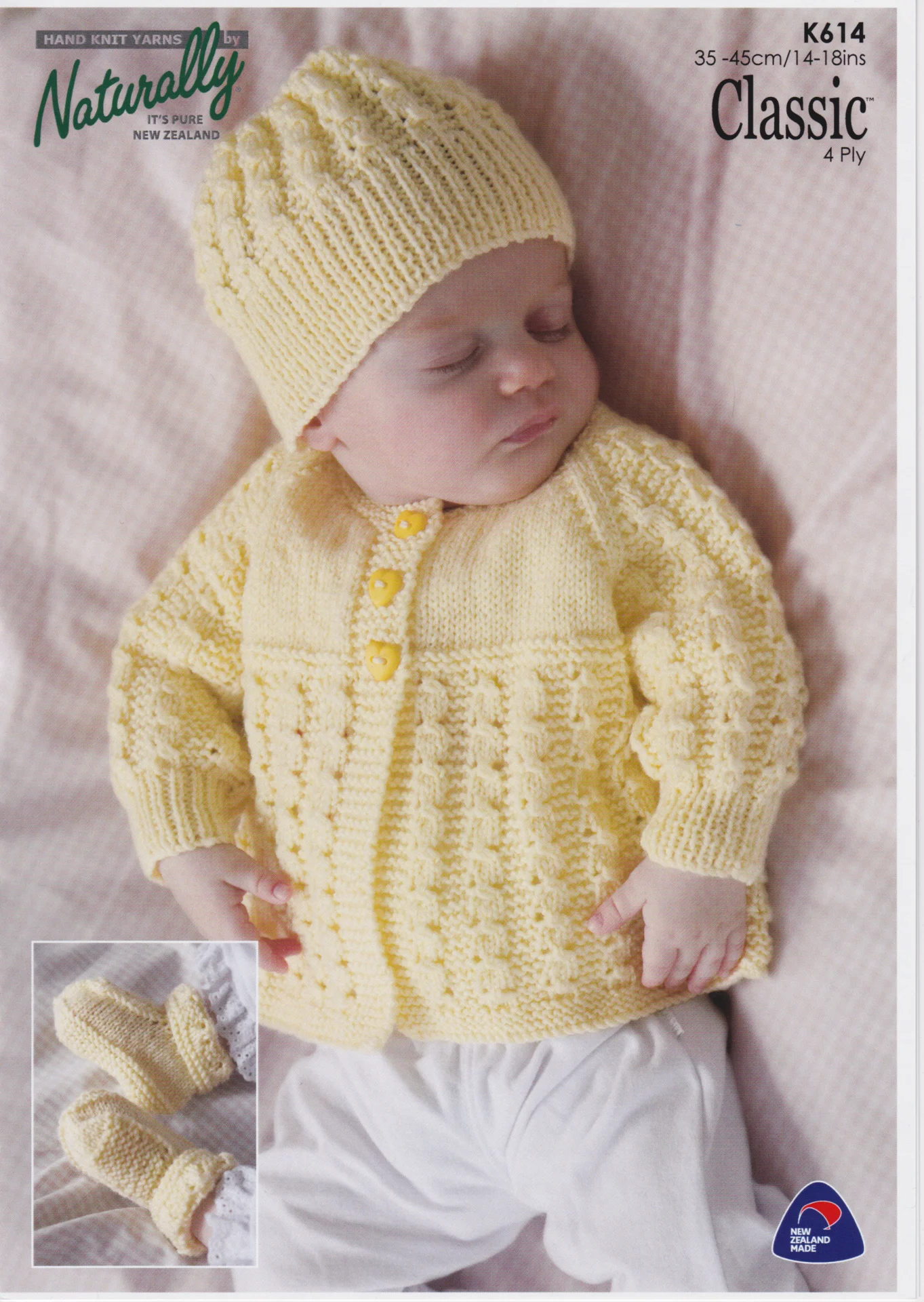 Naturally Yarns Pattern K614 4 Ply Baby Set