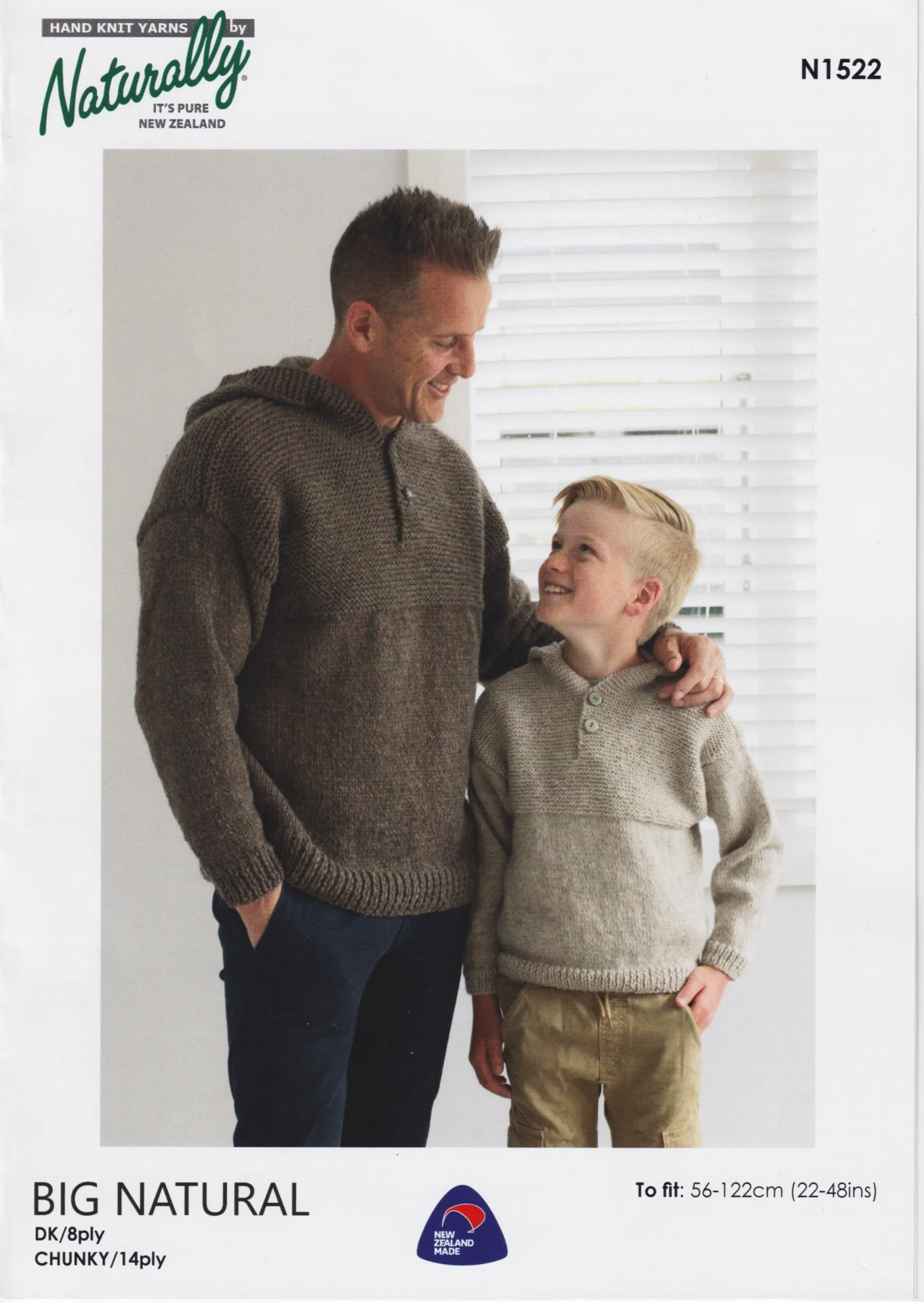 Naturally Yarns Pattern N1522 8 and 14 Ply Jumper