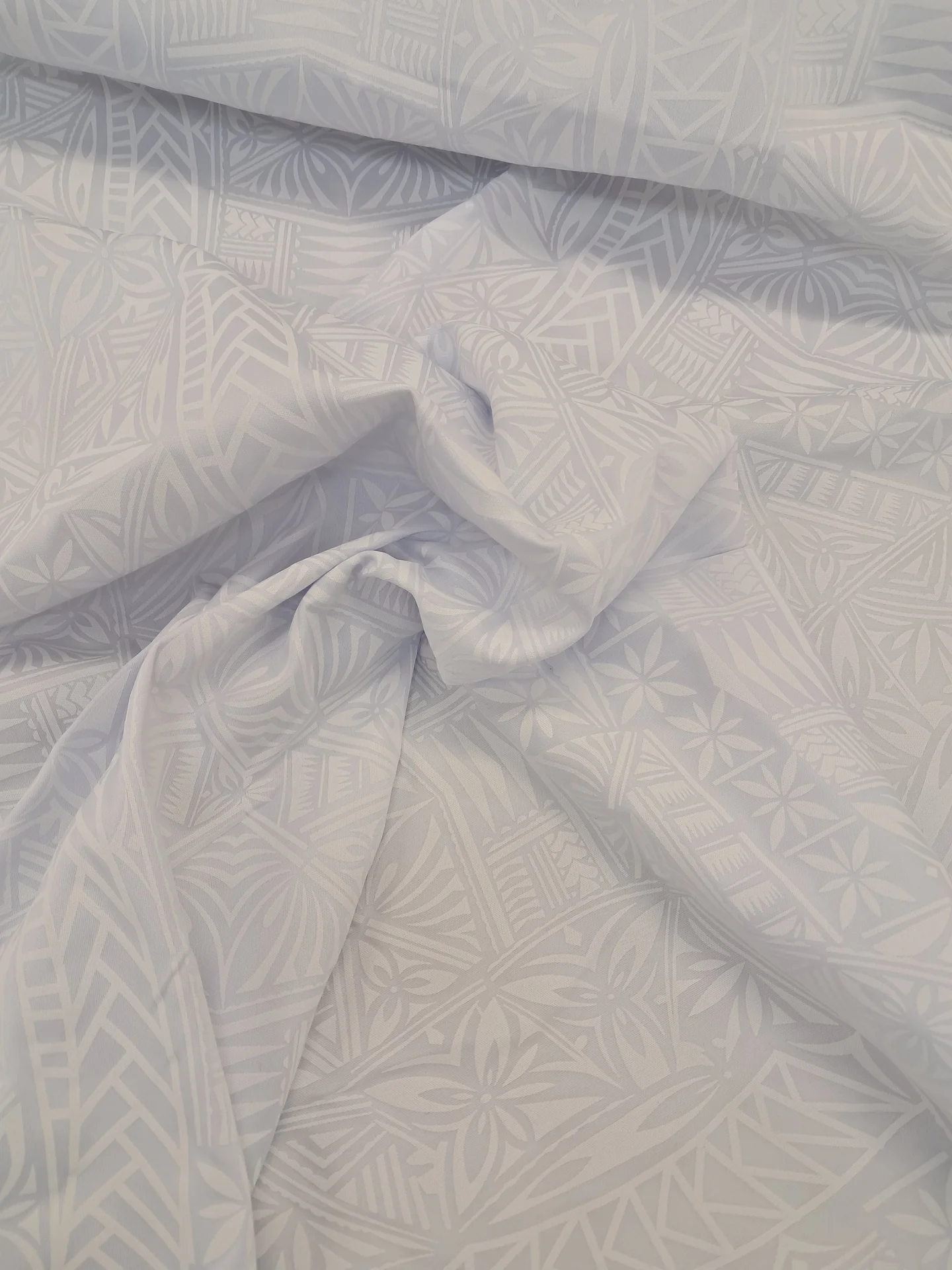 Pasifika Stretch Print Lacquered White C18