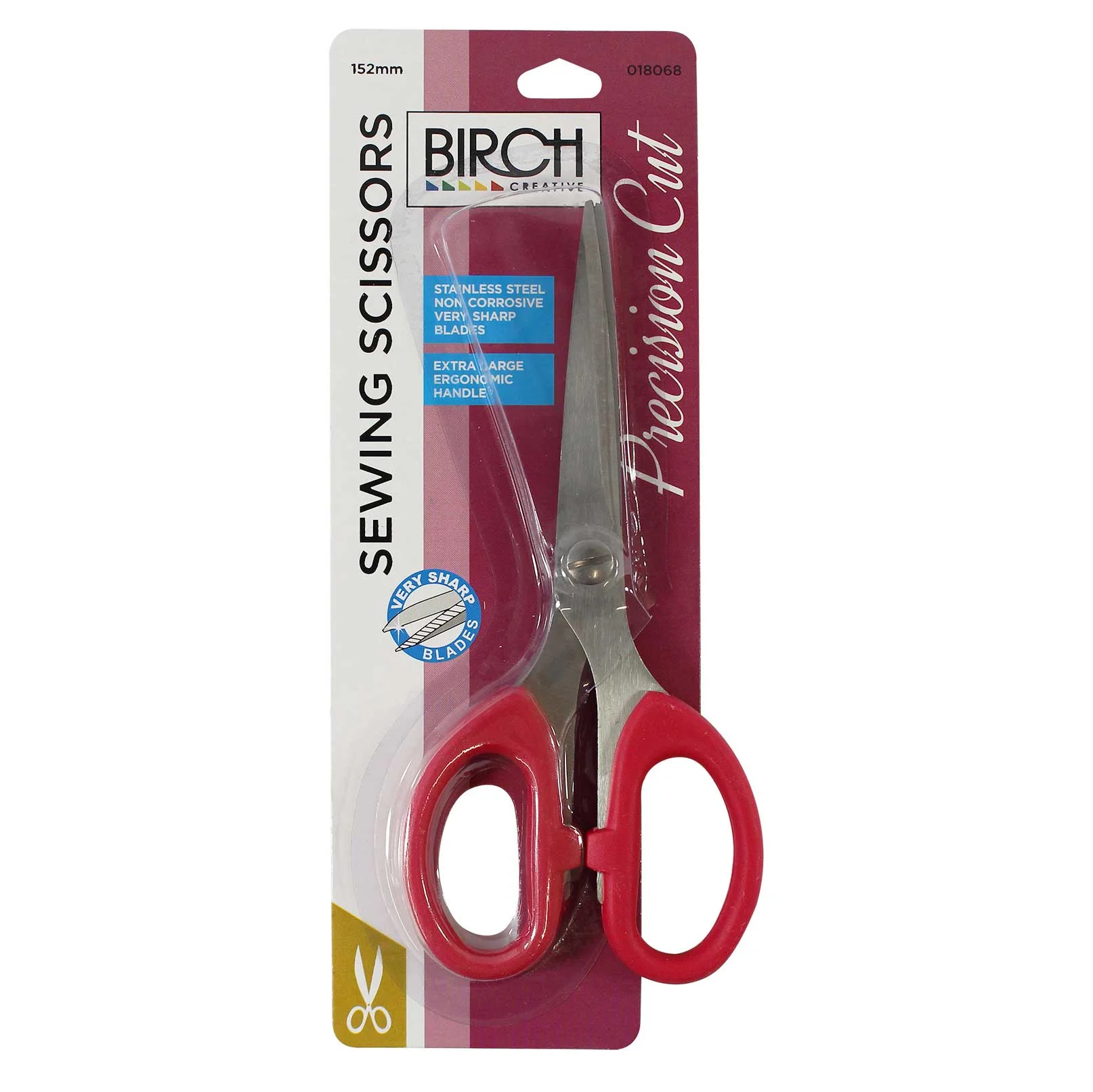 Scissor Birch 152mm Cerise Handle