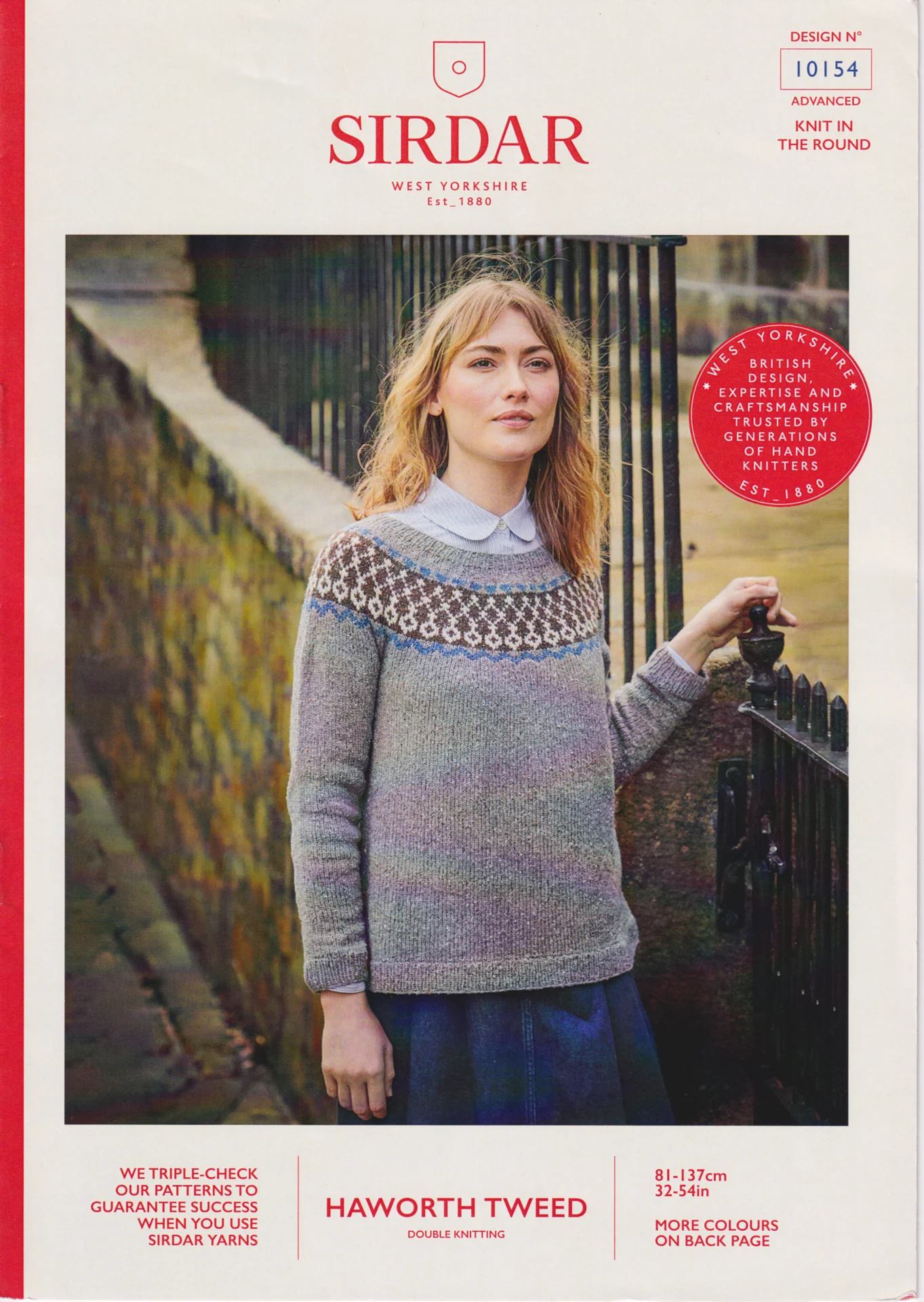 Sirdar Haworth Tweed Patterns 10154 Jumper