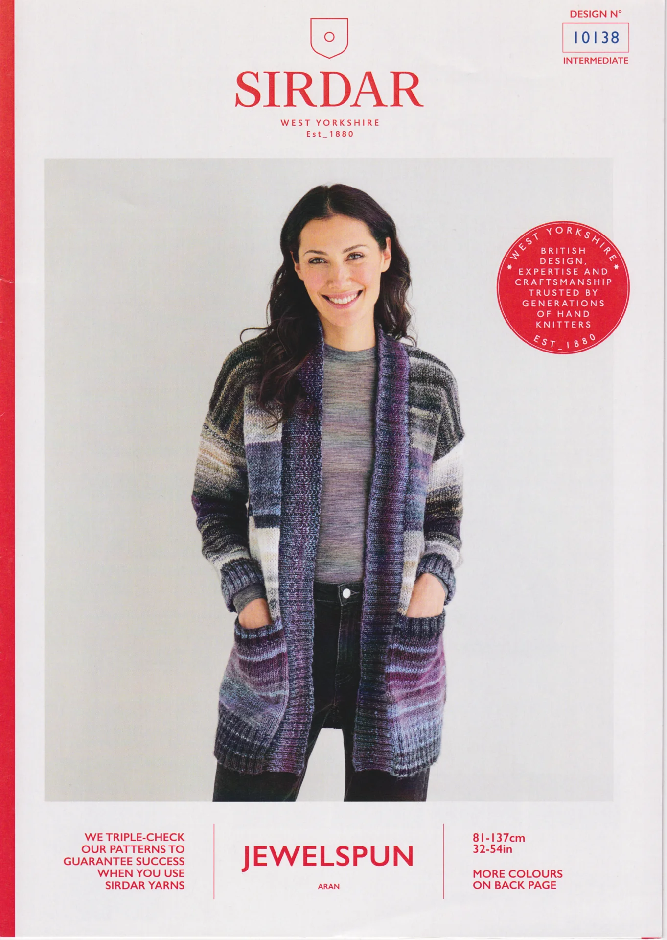 Sirdar Jewel Aran 10138 Pocket Cardi