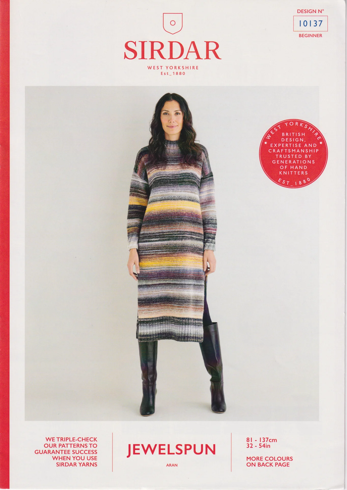 Sirdar Jewelspun Aran Patterns 10137 Dress