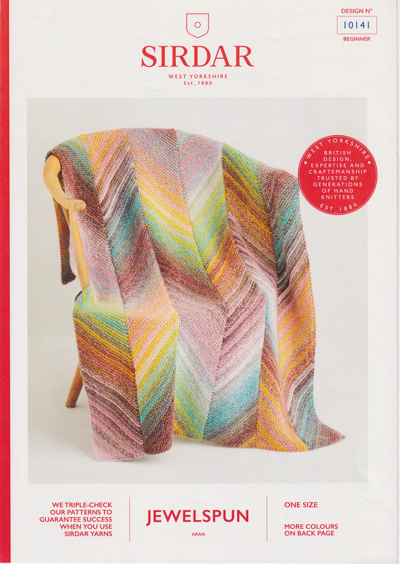 Sirdar Jewelspun Aran Patterns 10141 Chevron Blanket 10 Ply