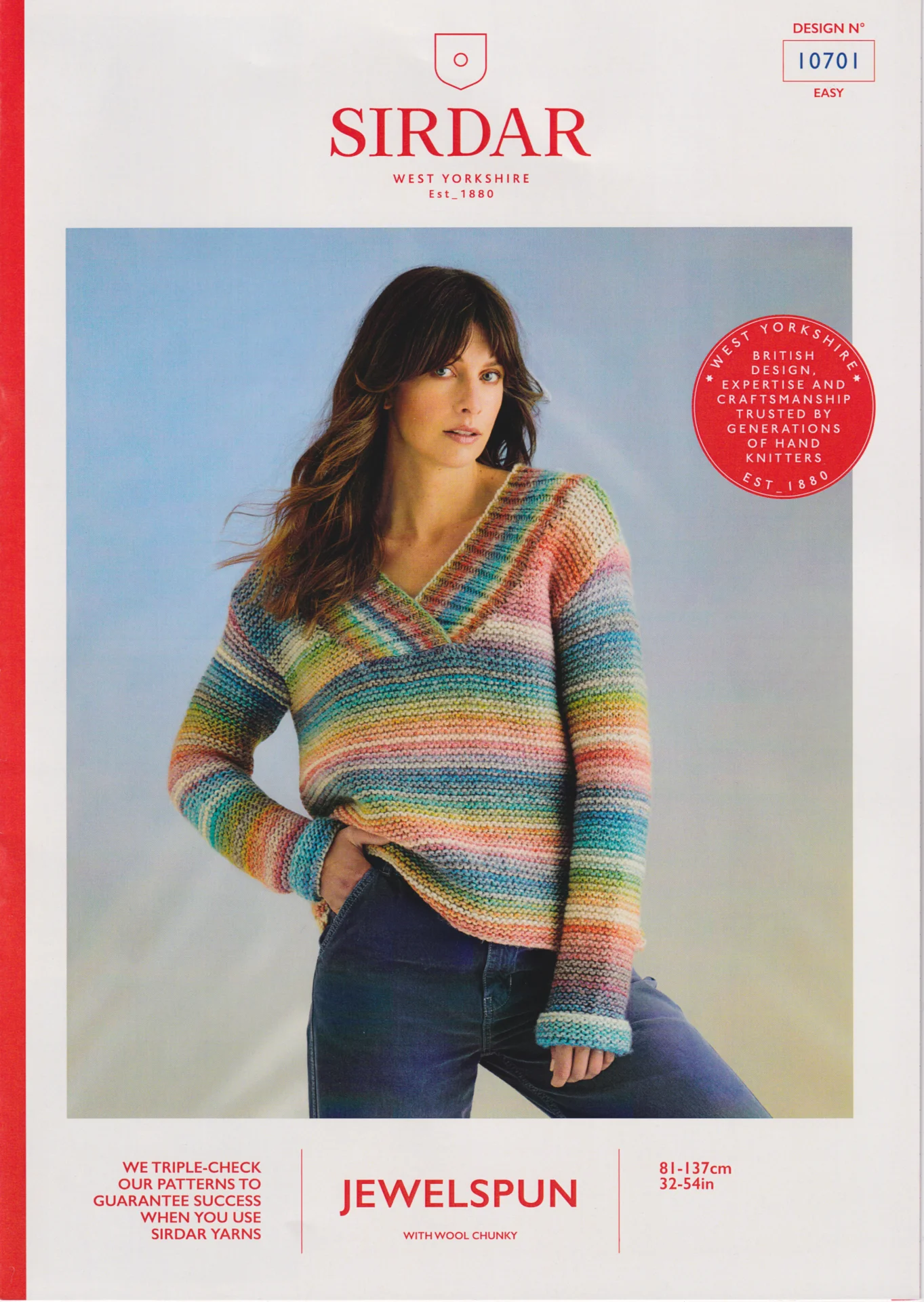 Sirdar Jewelspun with Wool Chunky Patterns 10701 Jumper