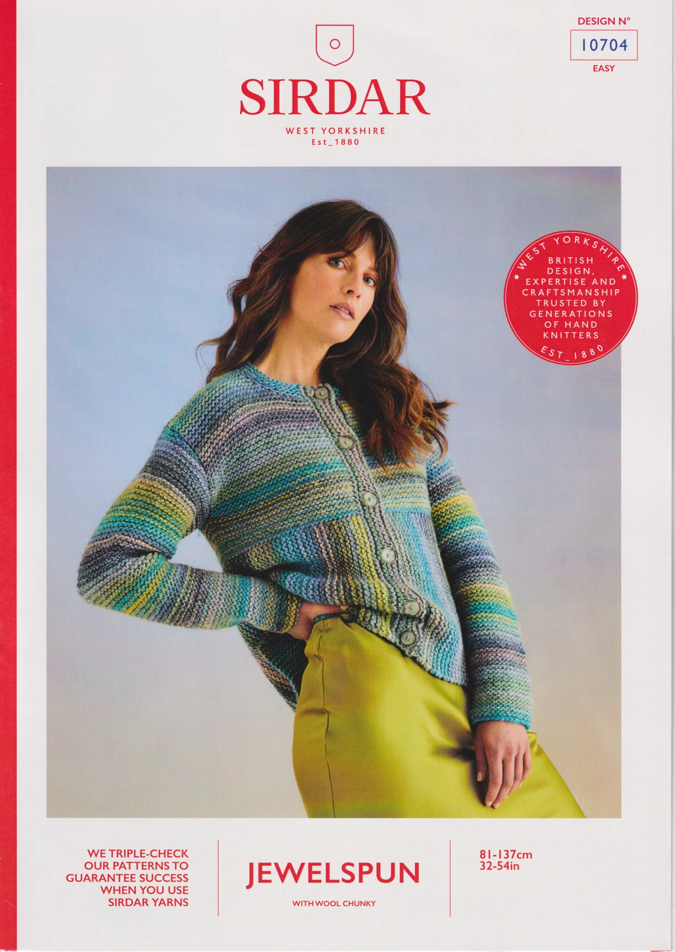 Sirdar Jewelspun with Wool Chunky Patterns 10704 Cardi