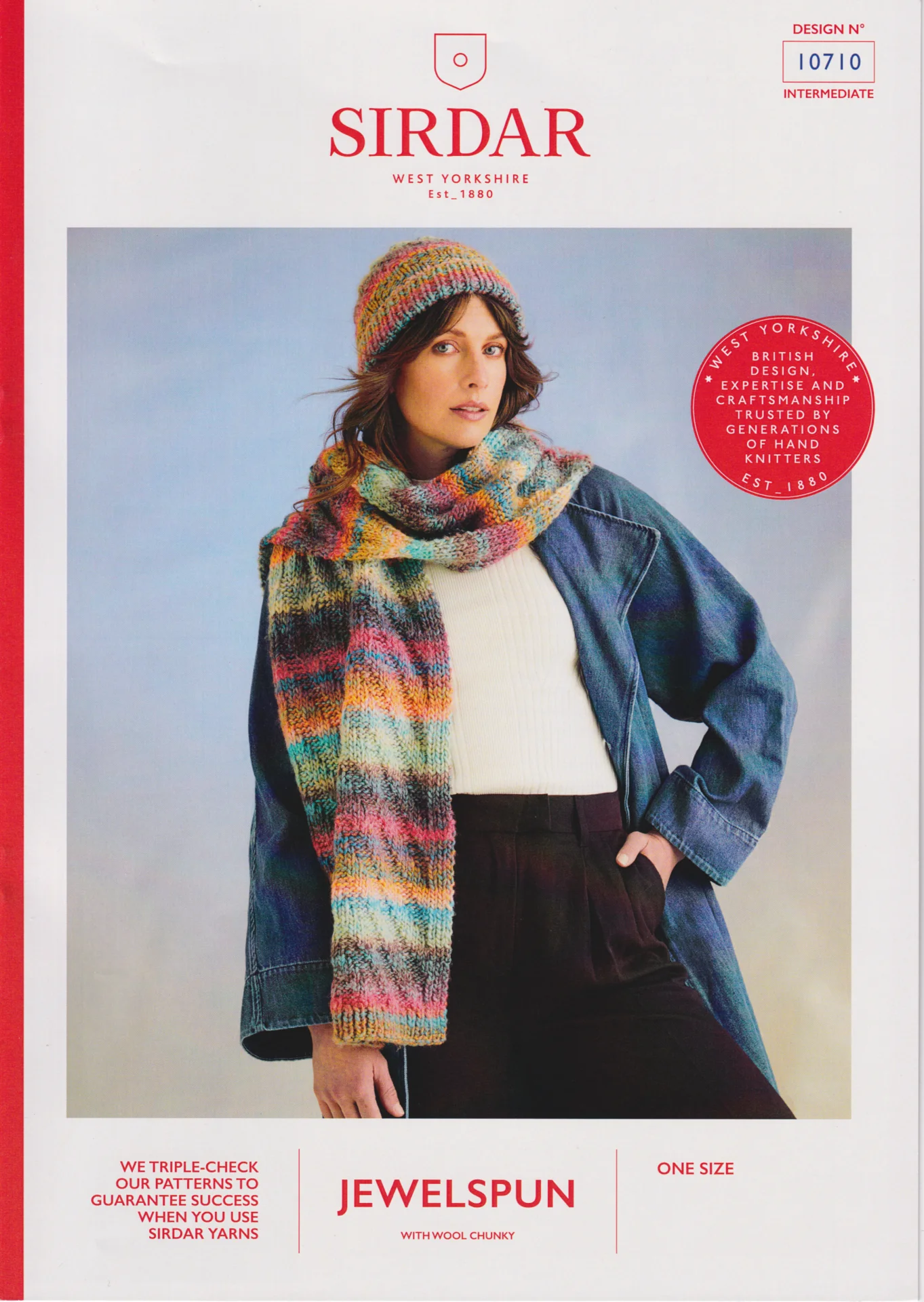 Sirdar Jewelspun with Wool Chunky Patterns 10710 Hat and Scarf
