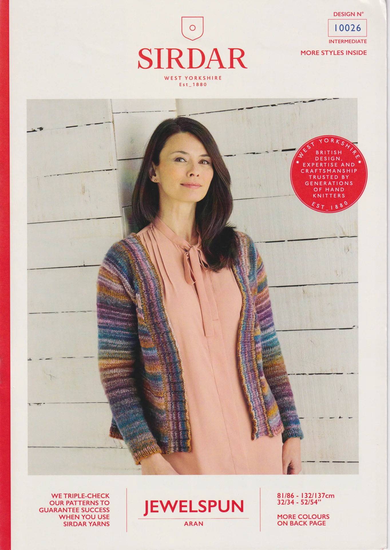 Sirdar Pattern 10026 Aran Cardigan