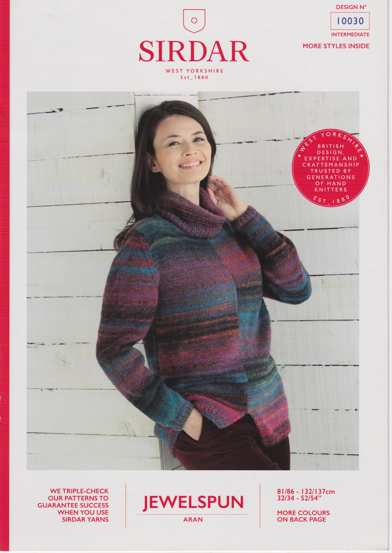 Sirdar Pattern 10030 Aran Jumper