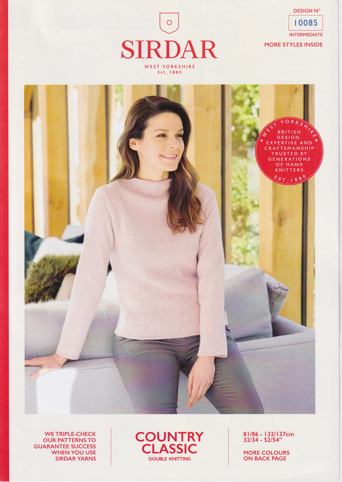 Sirdar Pattern 10085 8 Ply Jumper