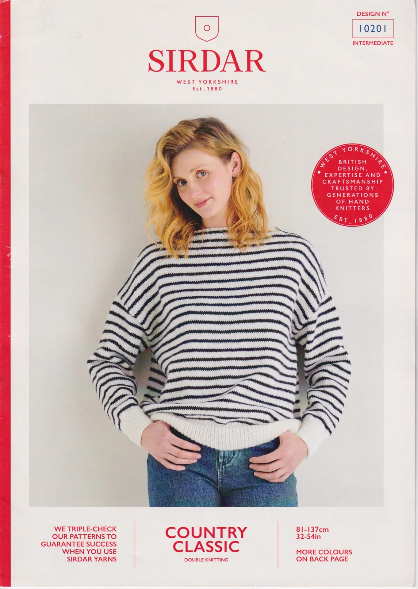 Sirdar Pattern 10201 Country Classic 8 Ply Sweater