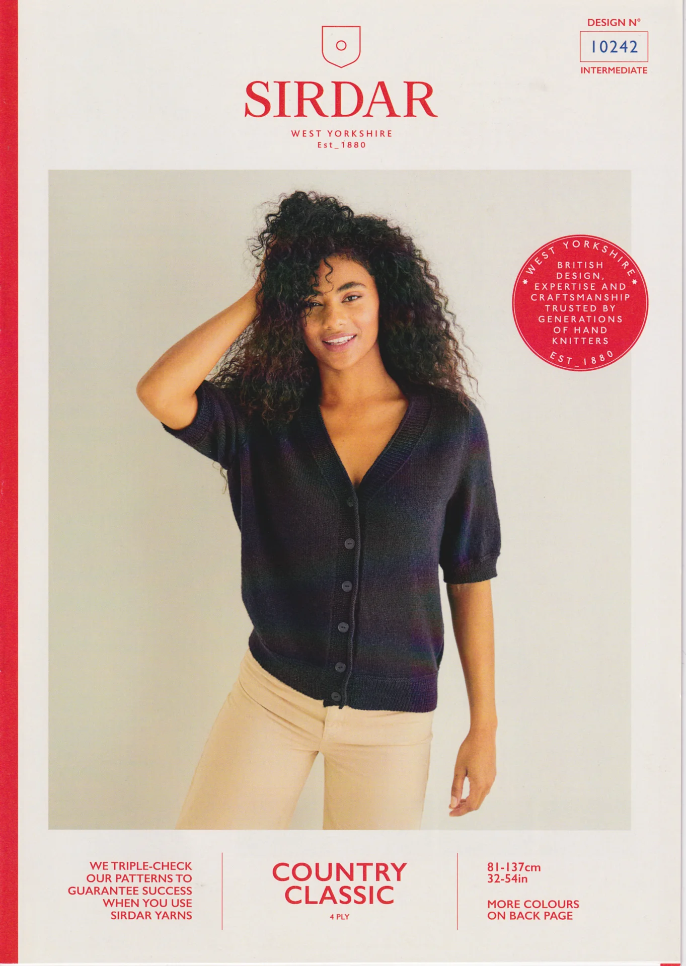 Sirdar Pattern 10242 4 Ply Cardigan