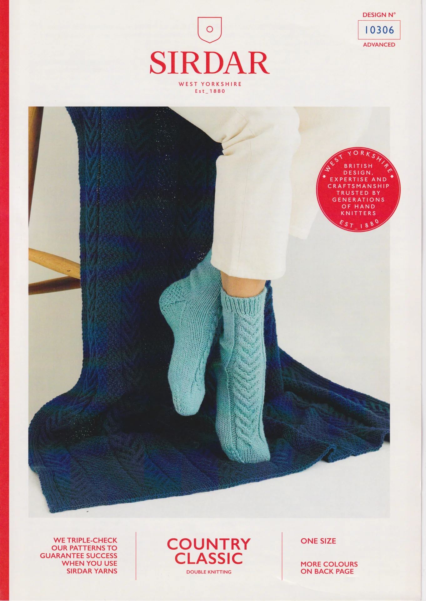 Sirdar Pattern 10306 Country Classic 8 Ply Socks and Blanket