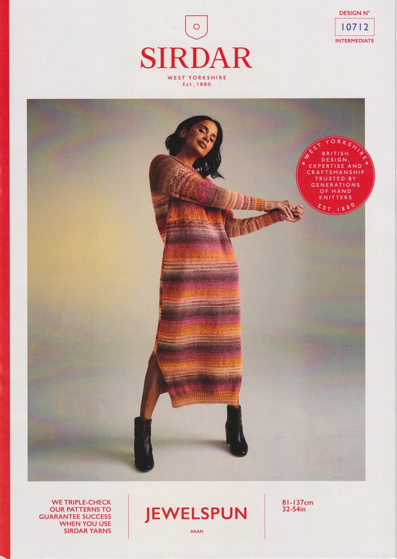 Sirdar Pattern 10712 Jewel Aran Dress