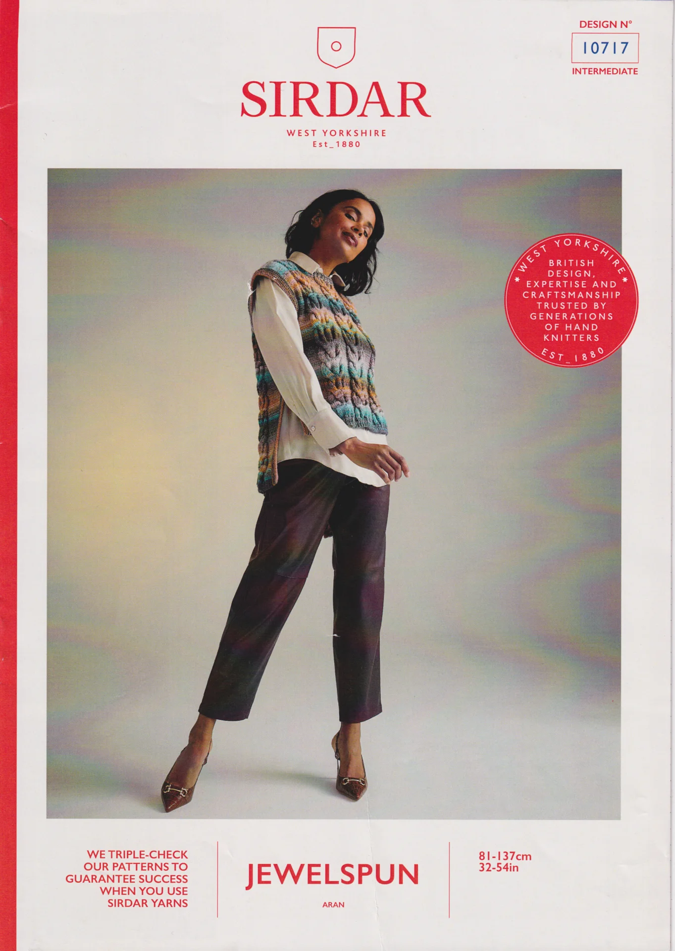 Sirdar Pattern 10717 Jewel Aran Vest