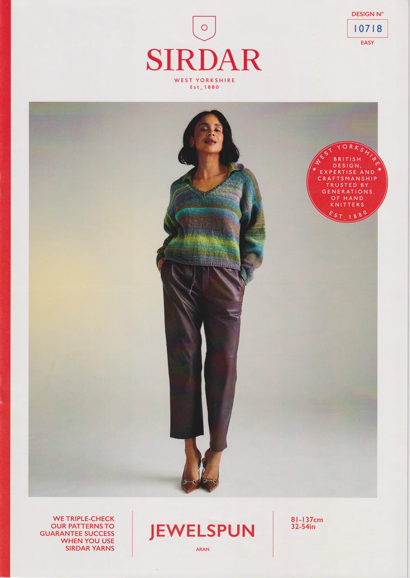 Sirdar Pattern 10718 Jewel Aran Jumper