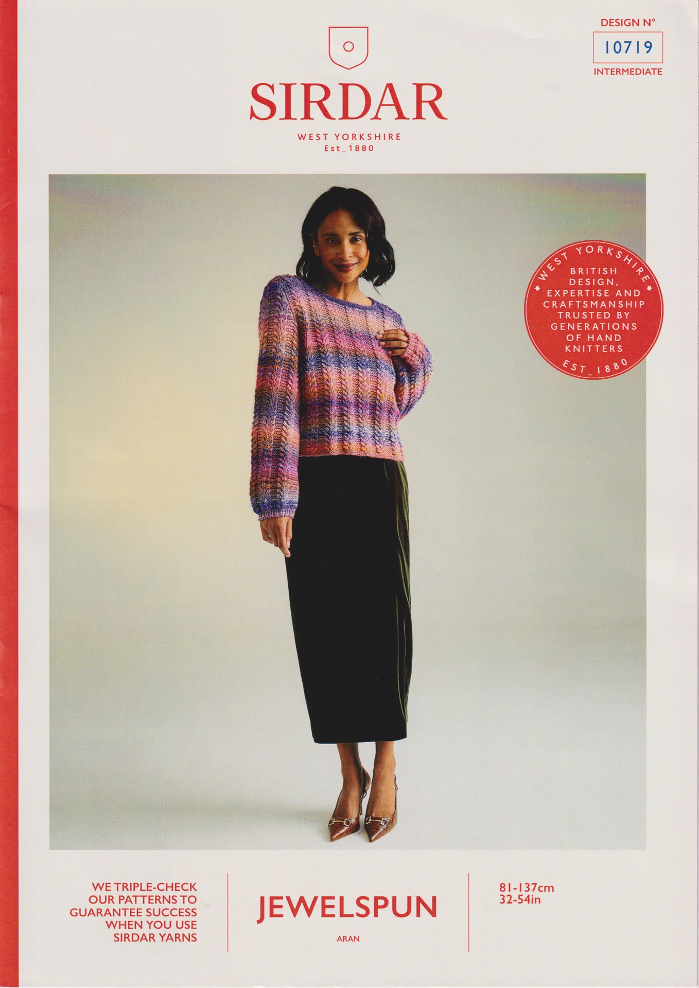 Sirdar Pattern 10719 Jewel Aran Jumper