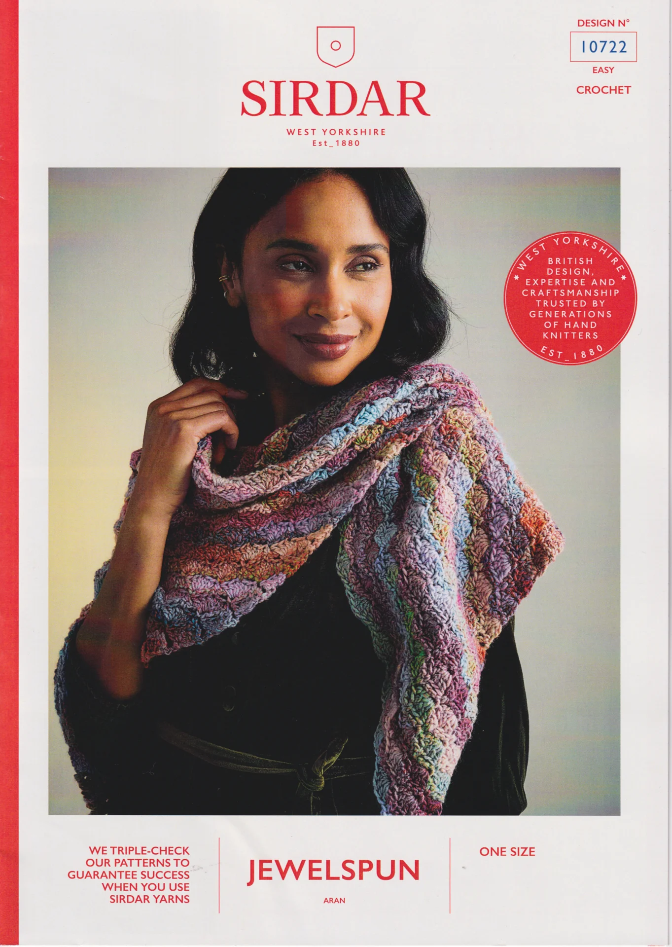 Sirdar Pattern 10722 Jewel Aran Crochet Wrap