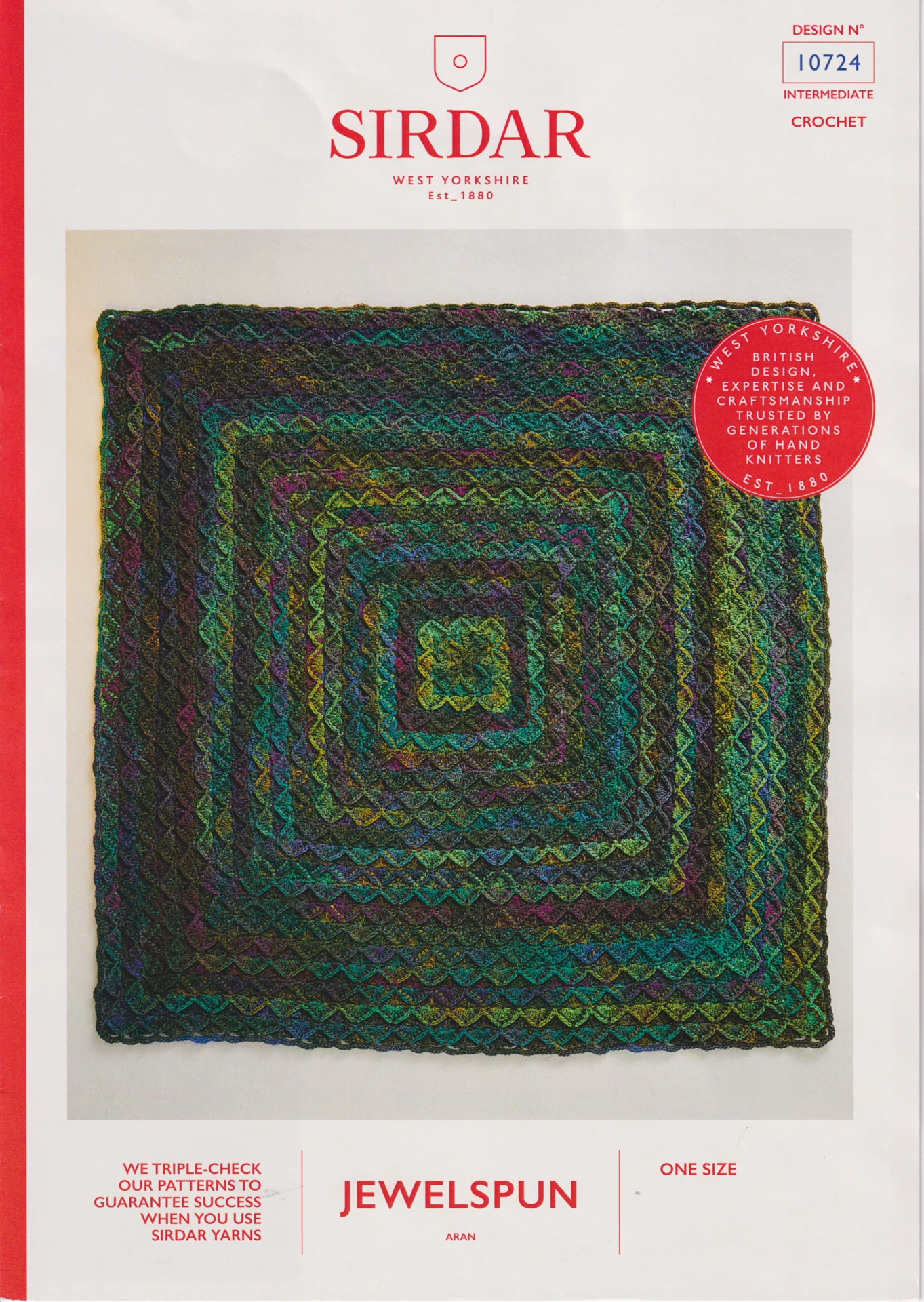 Sirdar Pattern 10724 Jewel Aran Blanket