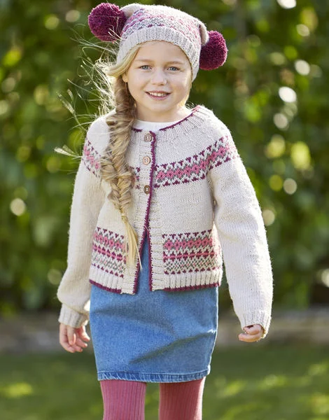 Sirdar Pattern 2514 8 Ply Kids Cardigan and Hat