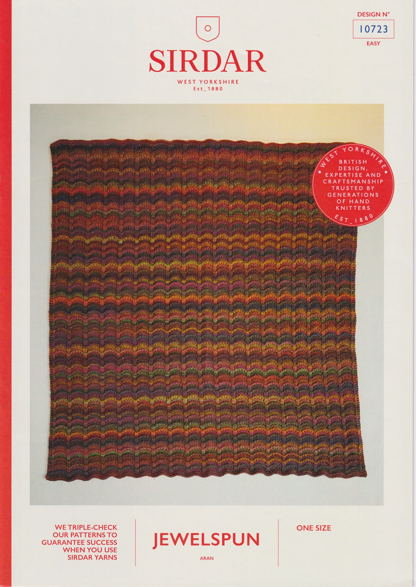 Sirdar Pattern10723 Jewel Aran Blanket 10 Ply
