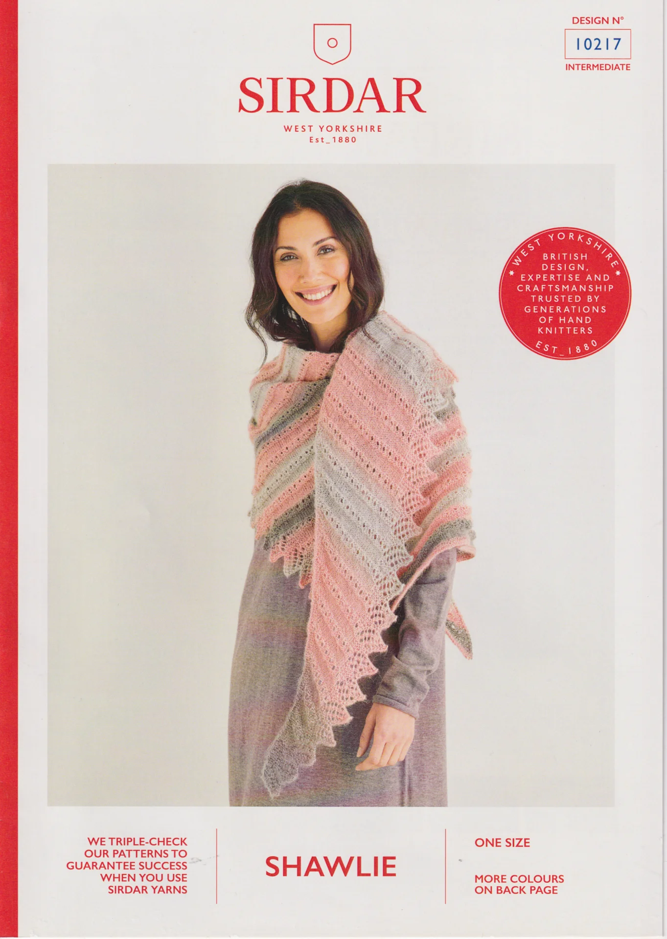 Sirdar Shawlie Patterns 10217 Triangle Wrap Edge