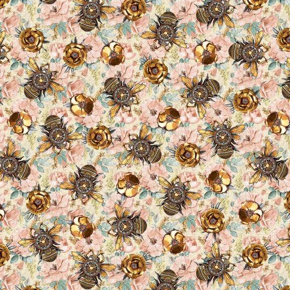 Steam Punk Time Travel Bees Flrl Pk